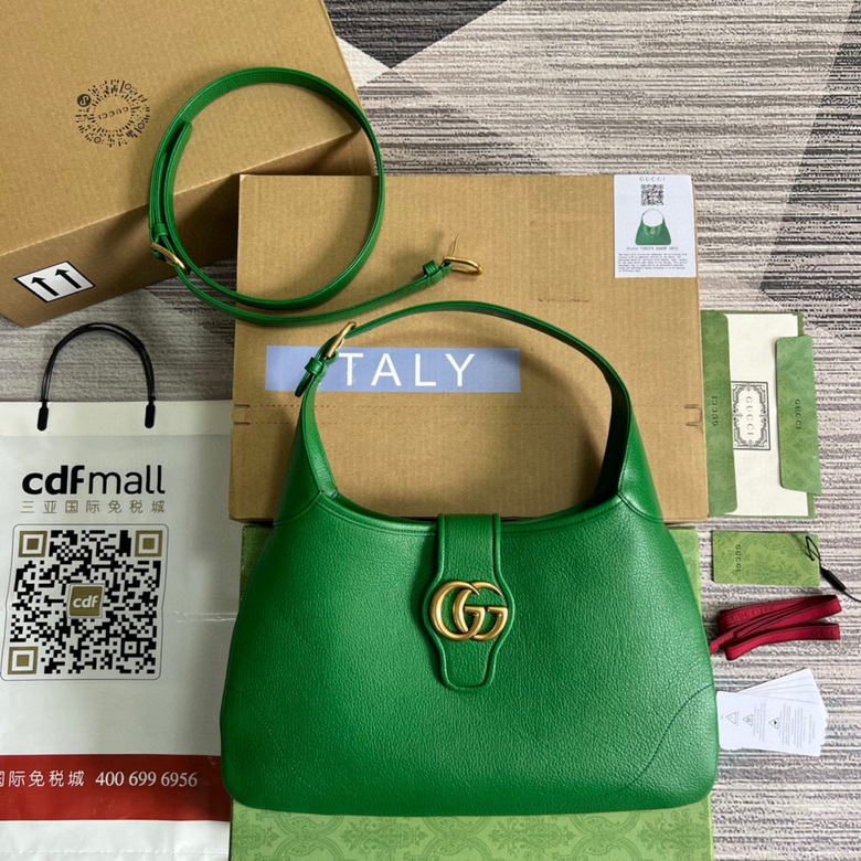 Aphrodite medium shoulder bag Green Leather – GB023