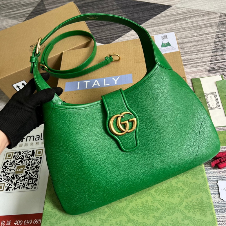 Aphrodite medium shoulder bag Green Leather – GB023