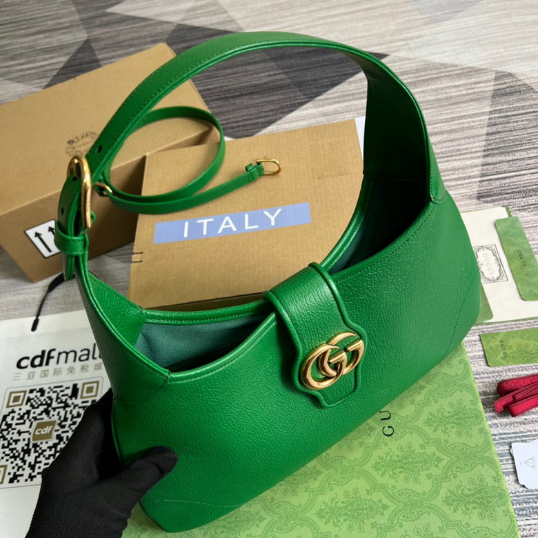 Aphrodite medium shoulder bag Green Leather – GB023