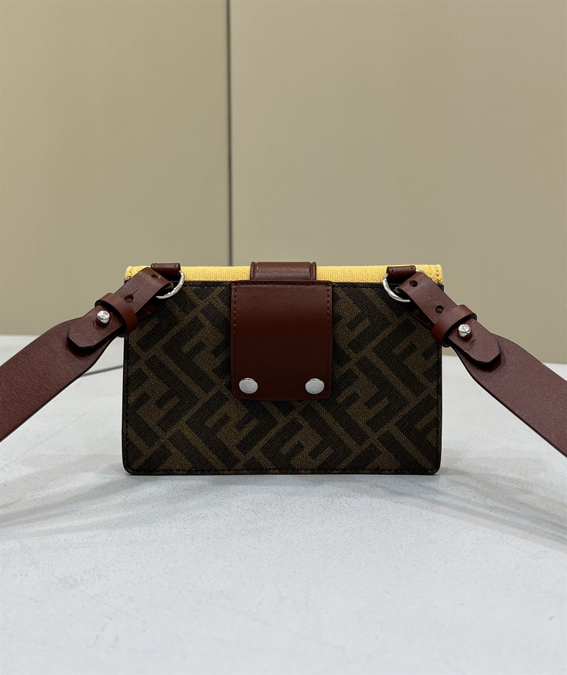 Baguette Pouch Brown fabric bag – FB031