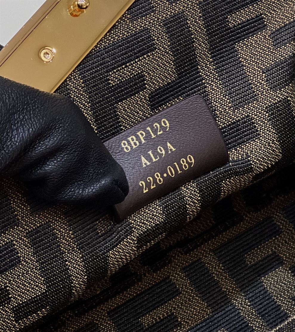 Baguette Pouch Brown fabric bag – FB031