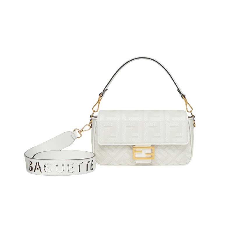 Baguette White FF canvas bag – FB023