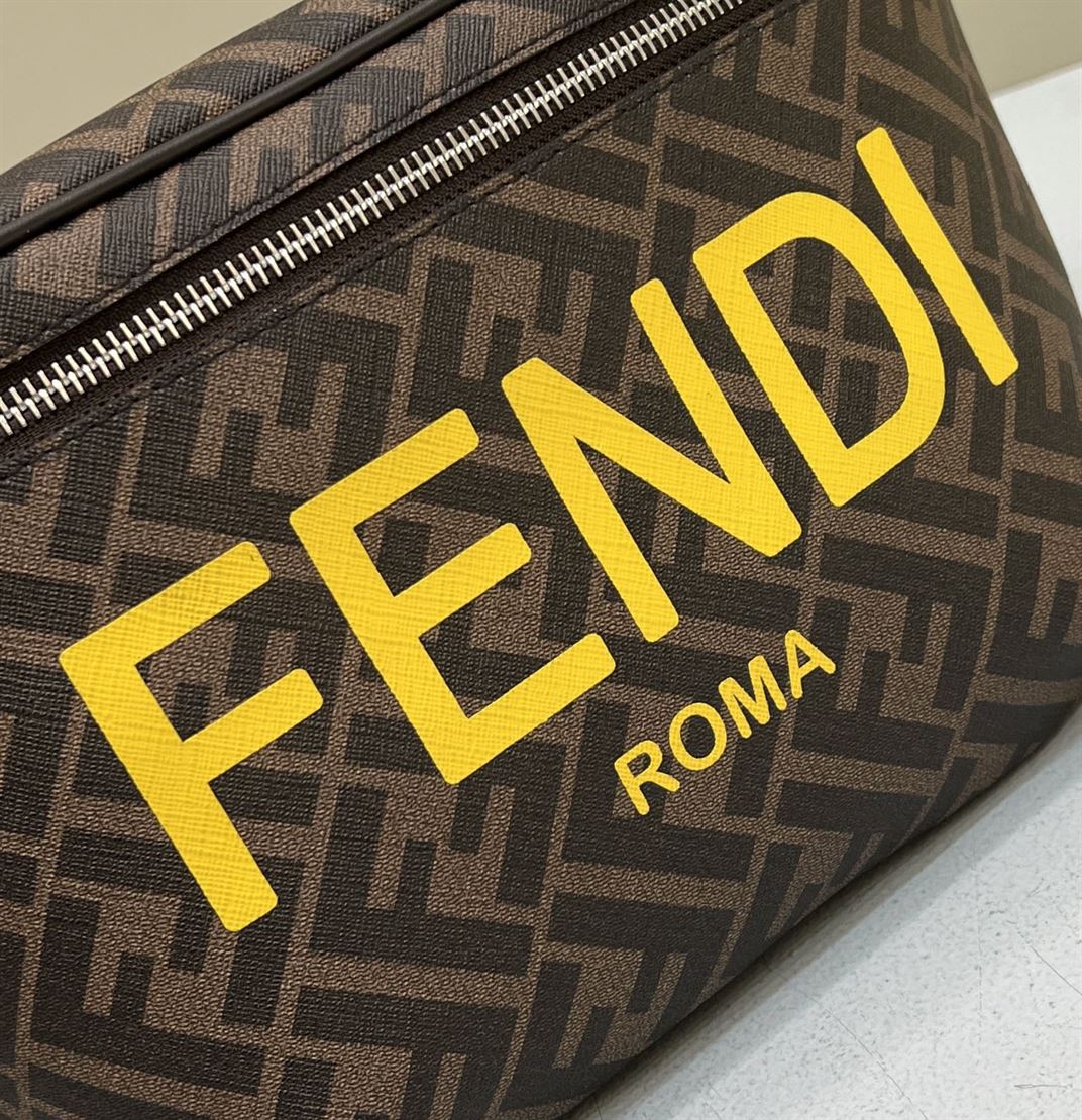 Belt Bag Brown FF fabric belt bag – FB034