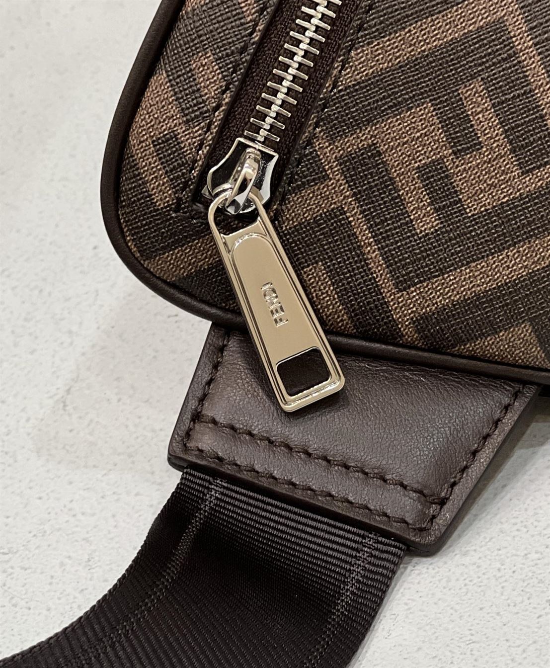 Belt Bag Brown FF fabric belt bag – FB034