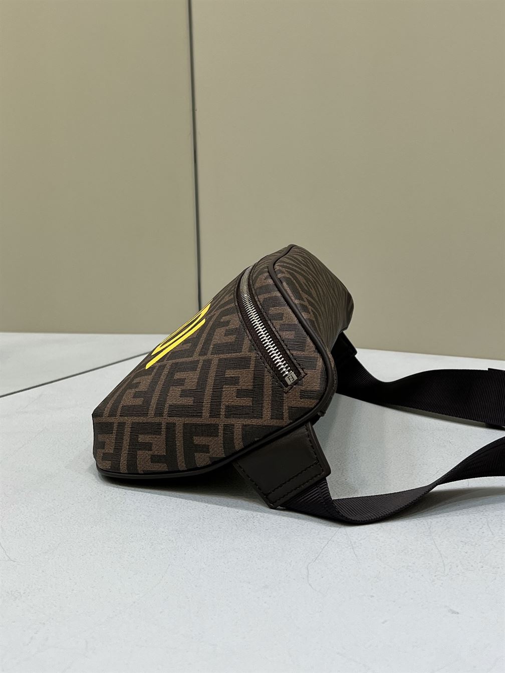 Belt Bag Brown FF fabric belt bag – FB034