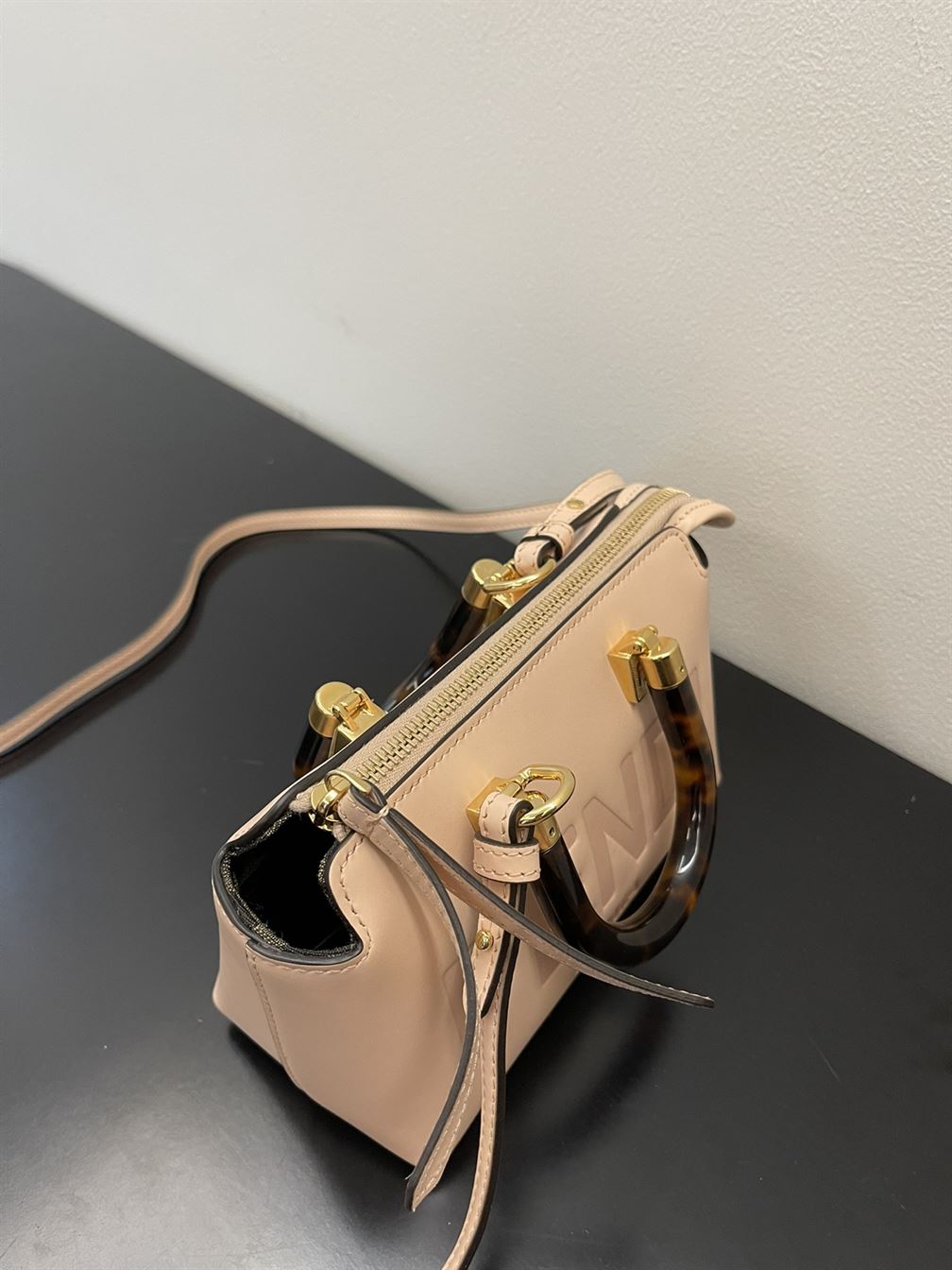 By The Way Mini Small Boston bag in light pink leather – FB017