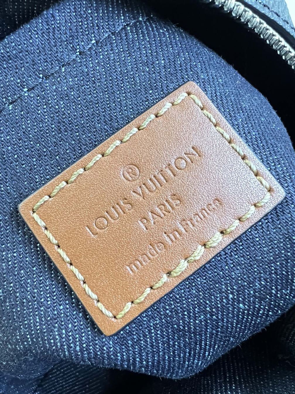 Christopher Wearable Wallet Blue Monogram coated canvas – LB022