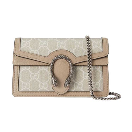 Dionysus GG super mini bag Beige and white – GB057