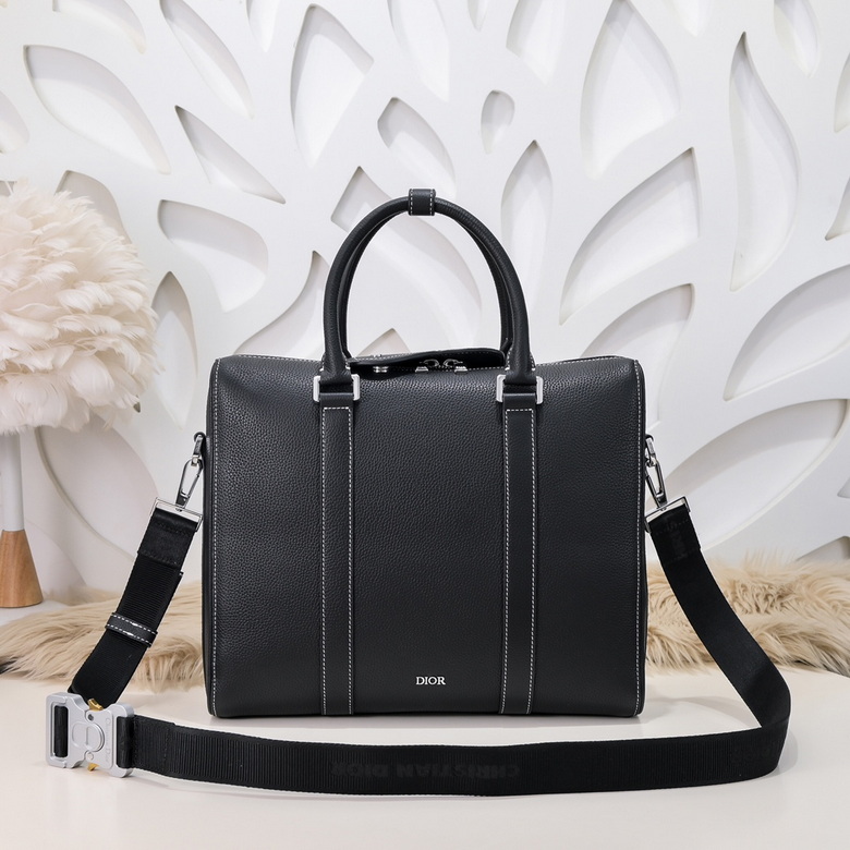 Dior Lingot Briefcase Black Grained Calfskin – DB017