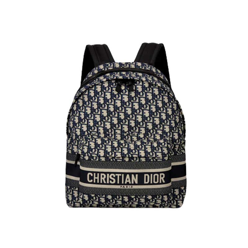 DiorTravel backpack Blue Dior Oblique Jacquard – DB009