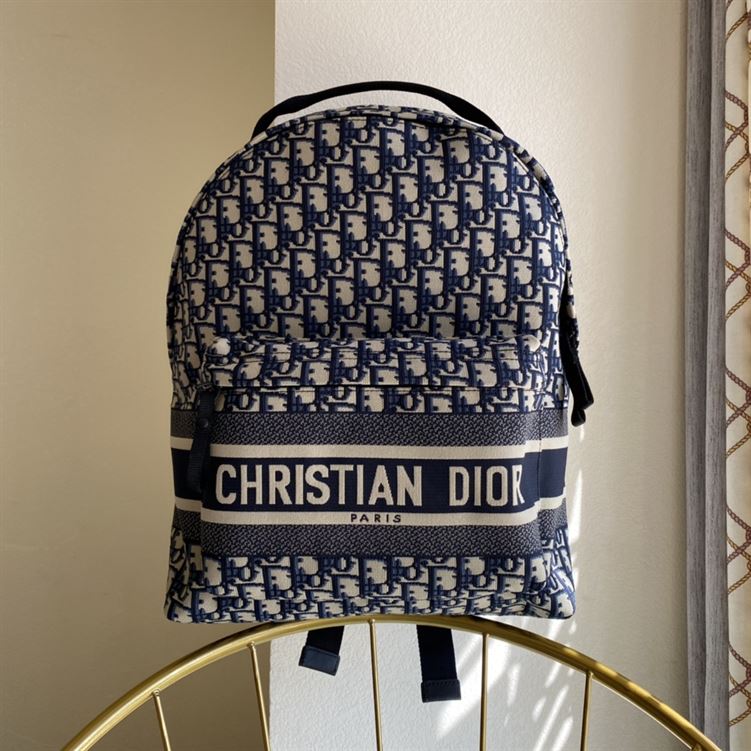 DiorTravel backpack Blue Dior Oblique Jacquard – DB009