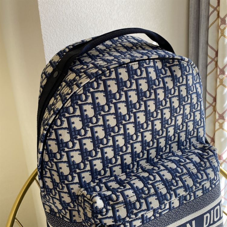 DiorTravel backpack Blue Dior Oblique Jacquard – DB009