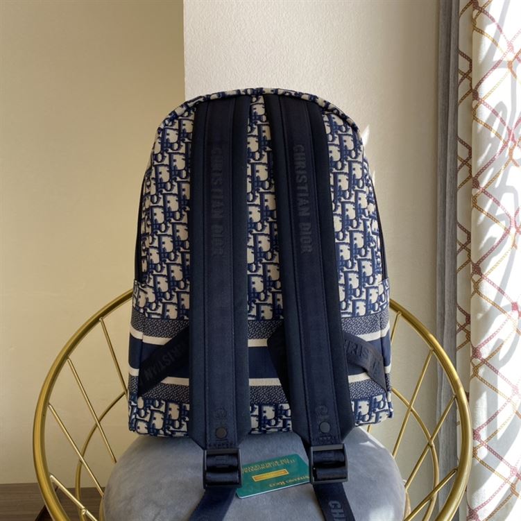 DiorTravel backpack Blue Dior Oblique Jacquard – DB009