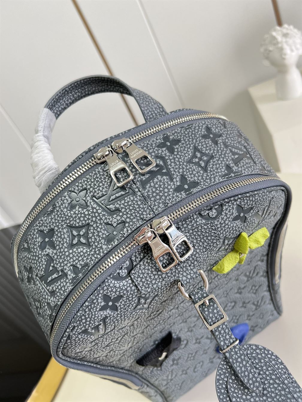 Ellipse Backpack Granite embossed cowhide leather – LB006