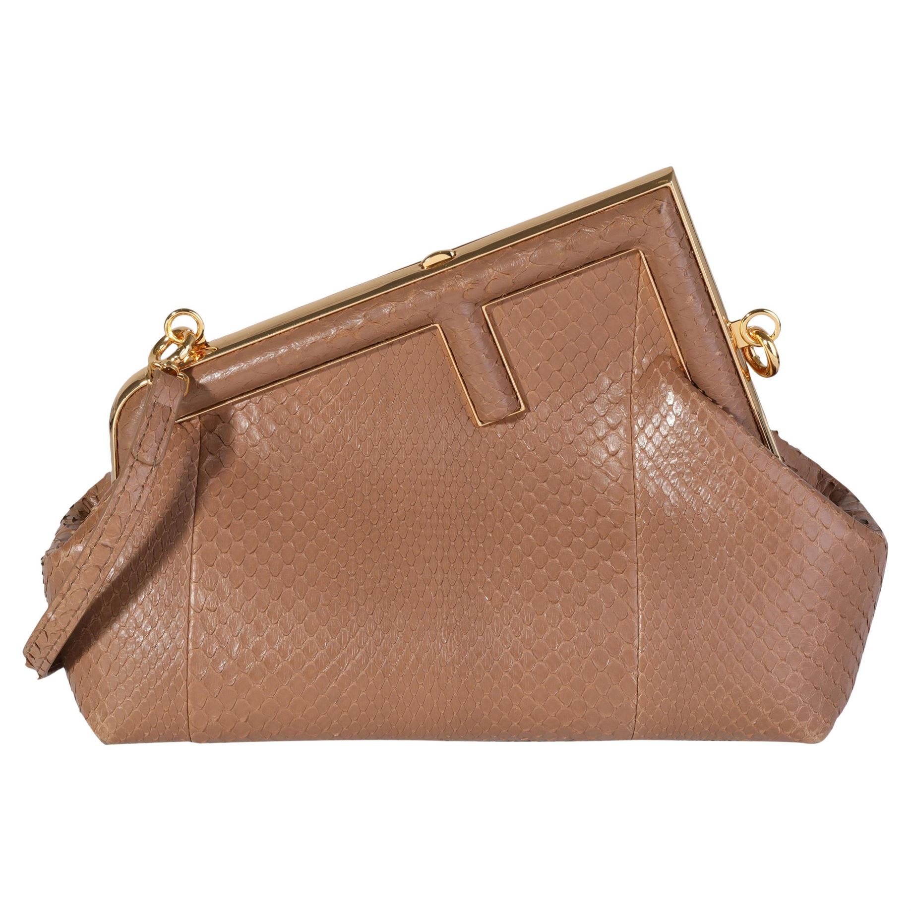 Fendi First Small Beige python bag – FB013