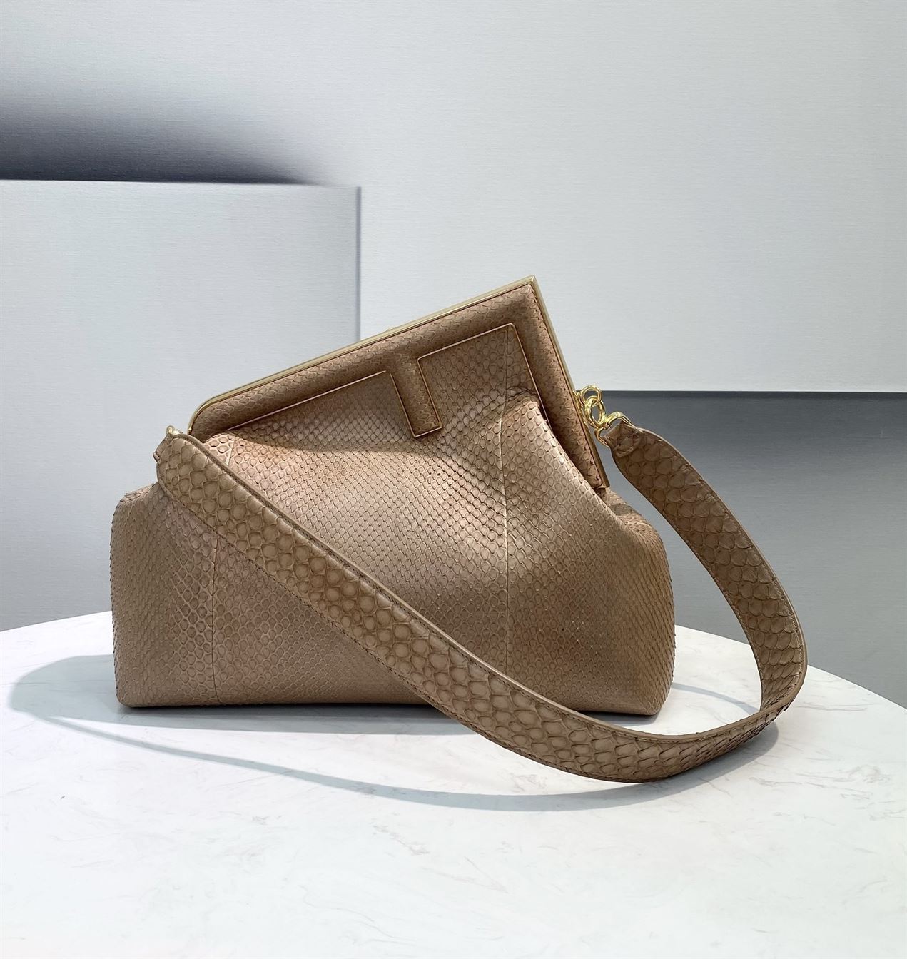 Fendi First Small Beige python bag – FB013