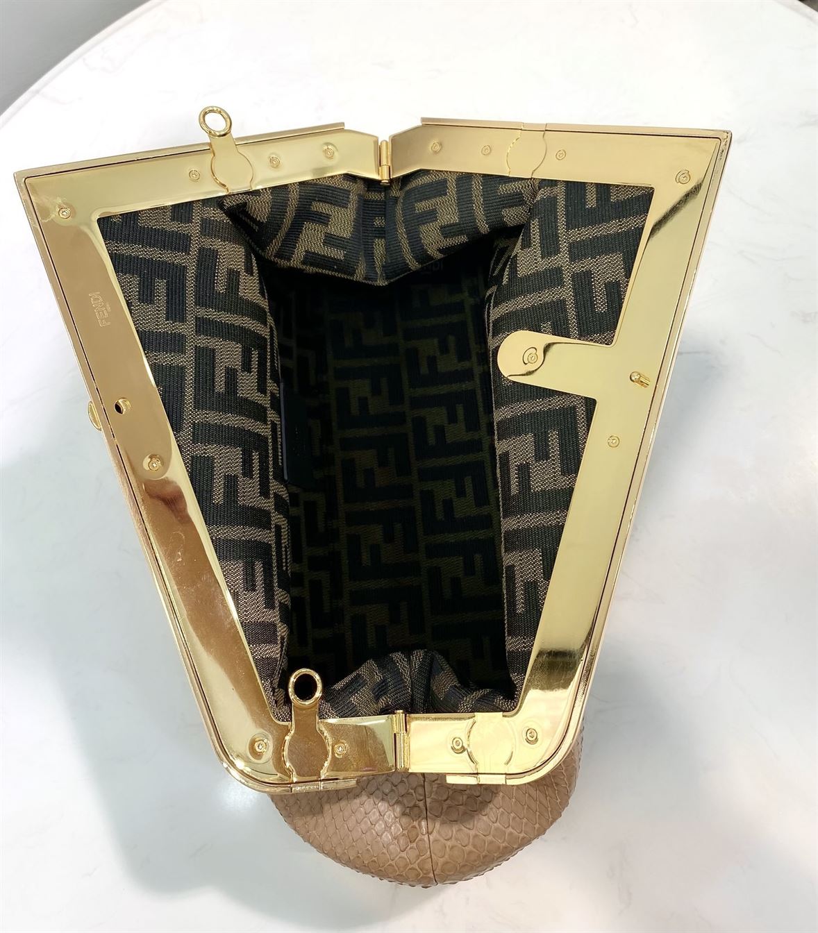 Fendi First Small Beige python bag – FB013