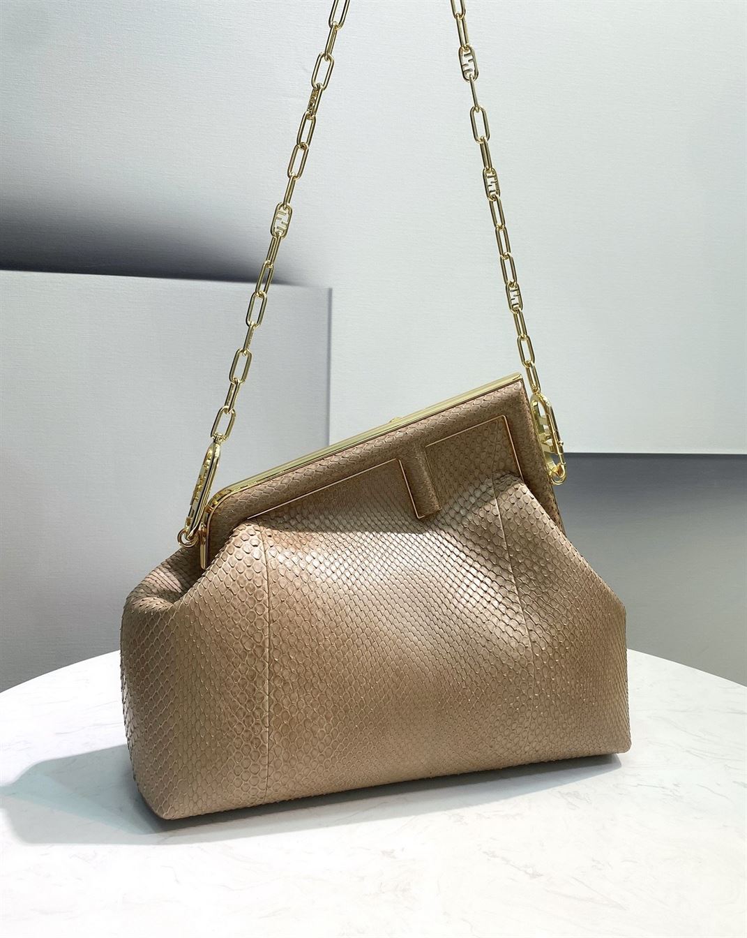 Fendi First Small Beige python bag – FB013