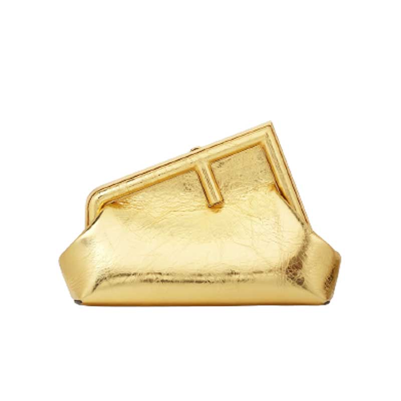 Fendi First Small Gold laminated leather bag – FB003