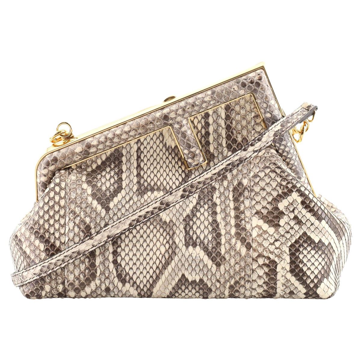 Fendi First Small Natural python leather bag – FB016
