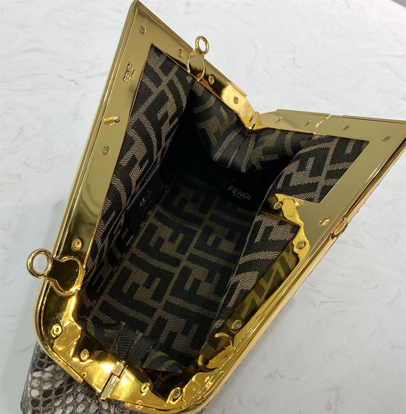Fendi First Small Natural python leather bag – FB016