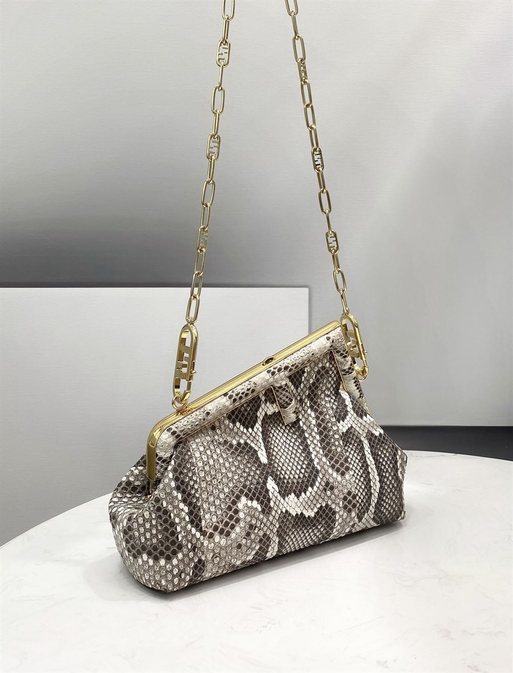 Fendi First Small Natural python leather bag – FB016