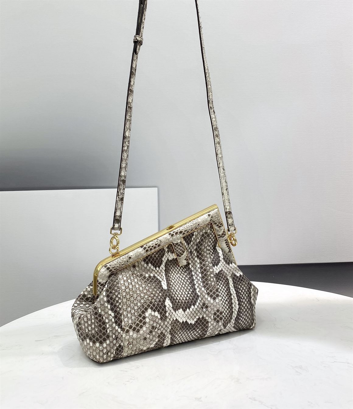 Fendi First Small Natural python leather bag – FB016