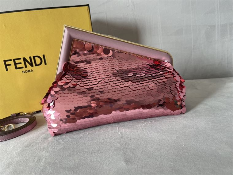 Fendi First Small Pink sequinned bag – FB025