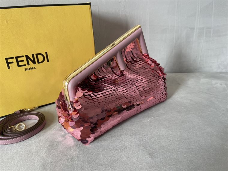 Fendi First Small Pink sequinned bag – FB025
