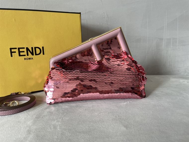 Fendi First Small Pink sequinned bag – FB025