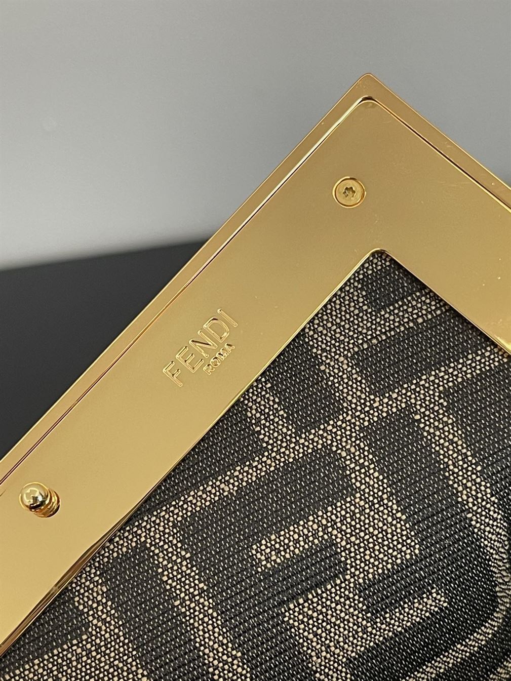 Fendi First Small White leather bag with exotic details – FB015
