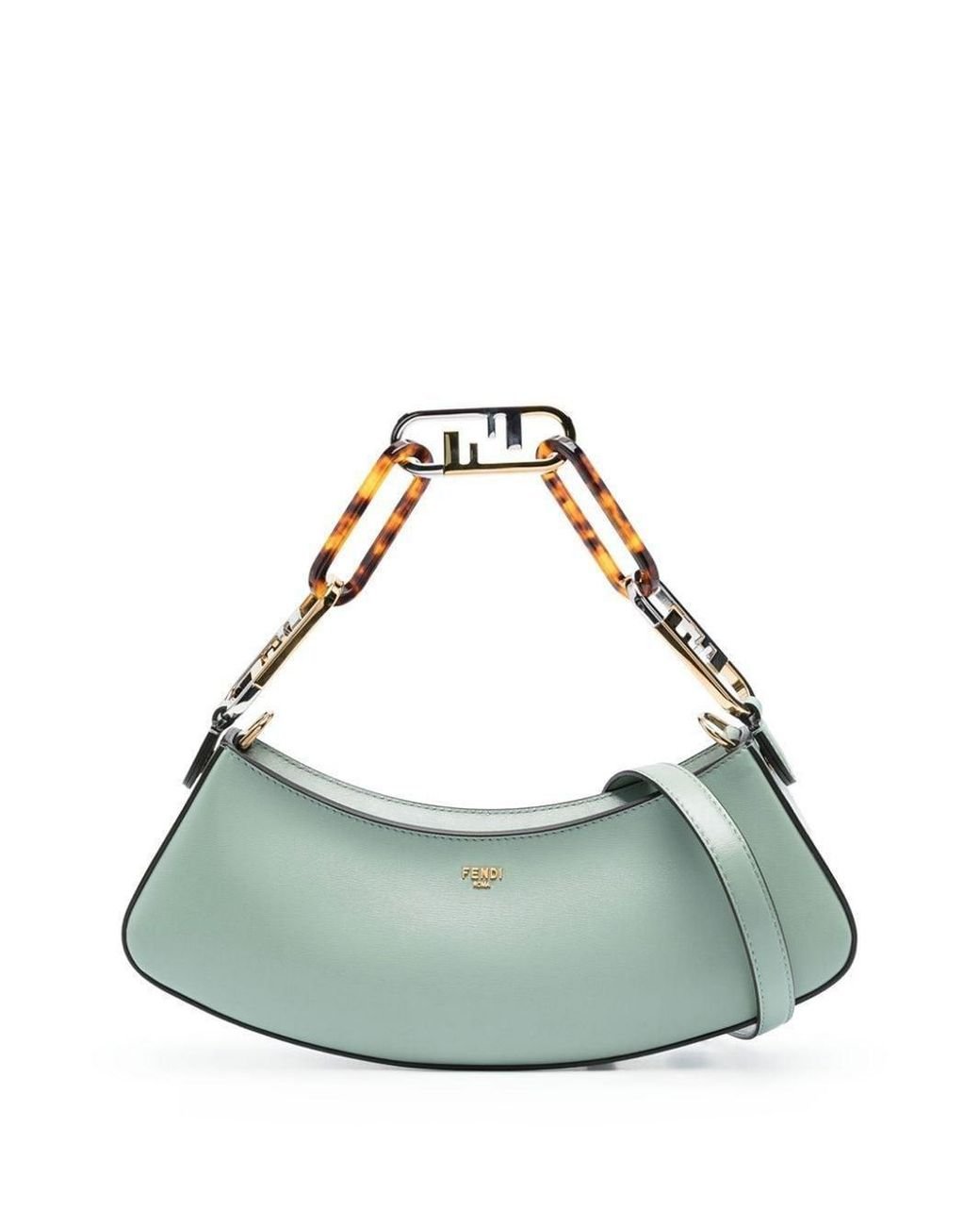 Fendi O’Lock Swing Mint green leather pouch – FB012
