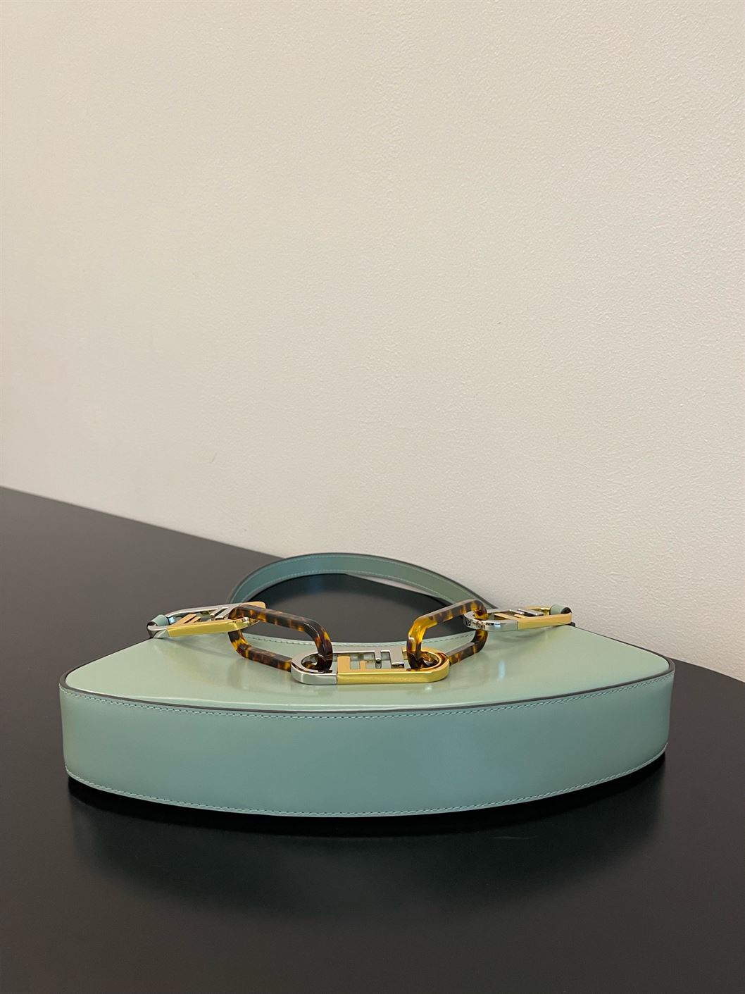 Fendi O’Lock Swing Mint green leather pouch – FB012