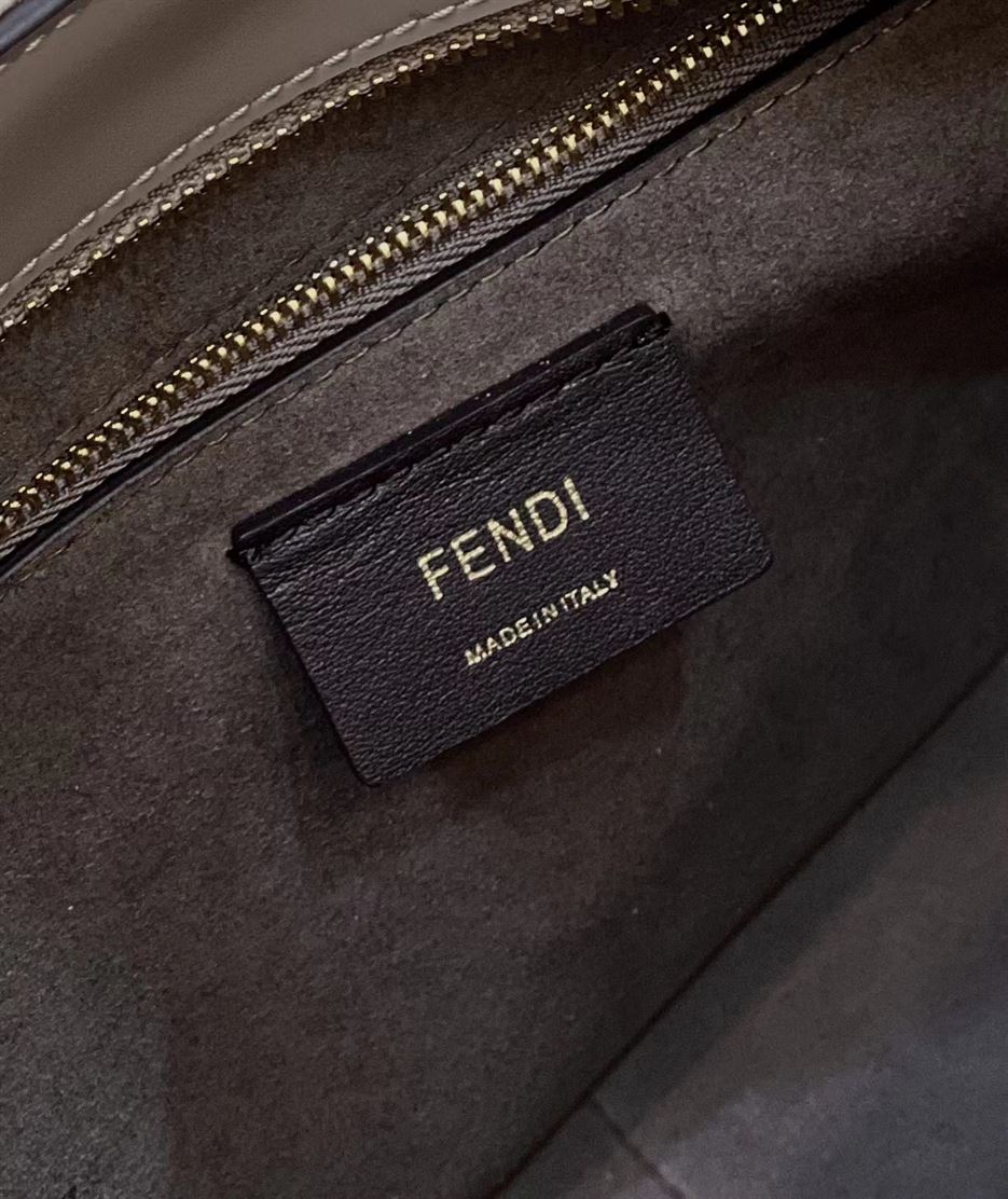 Fendi O’Lock Zip Dove grey tapestry fabric bag – FB027