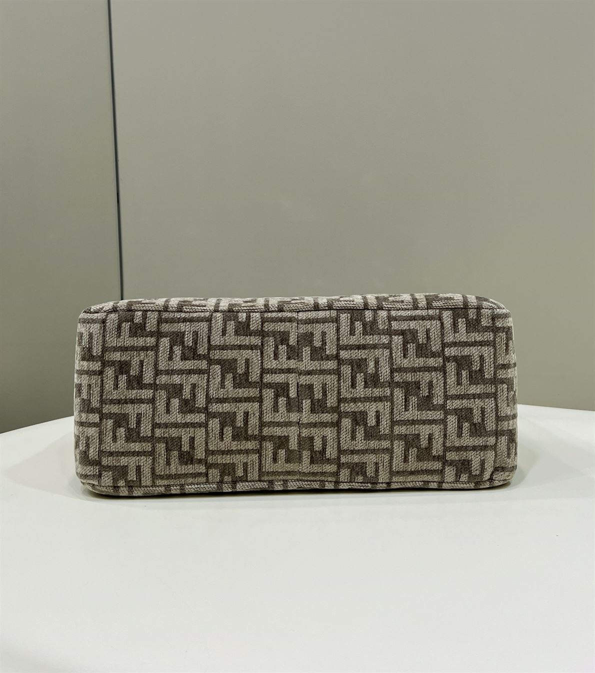 Fendi O’Lock Zip Dove grey tapestry fabric bag – FB027