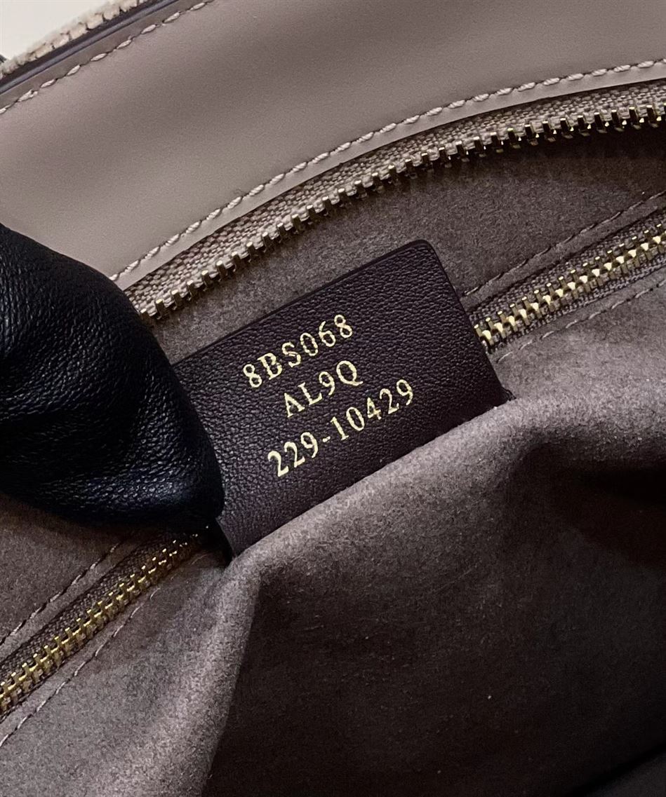 Fendi O’Lock Zip Dove grey tapestry fabric bag – FB027