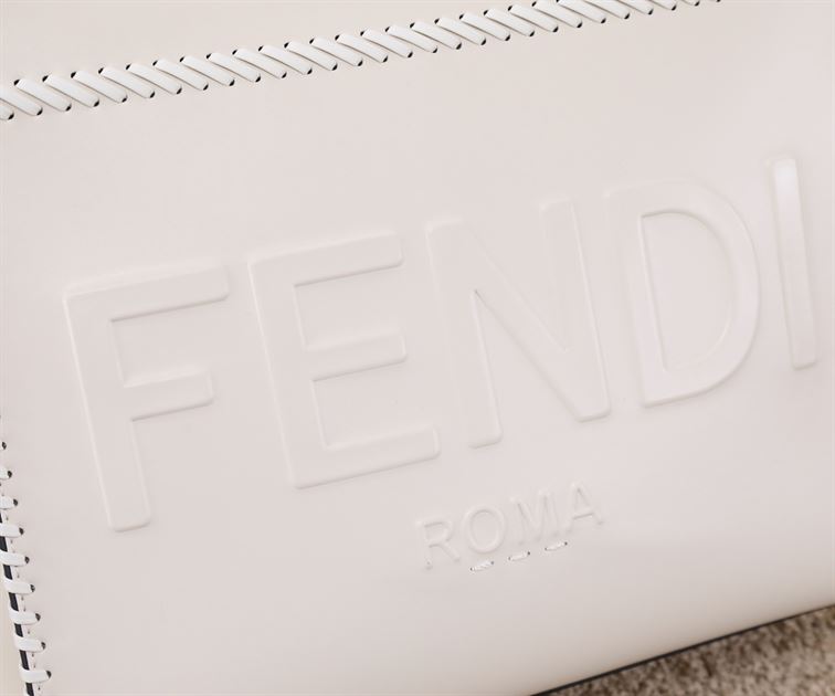 Fendi Sunshine Medium White leather shopper Bag – FB007