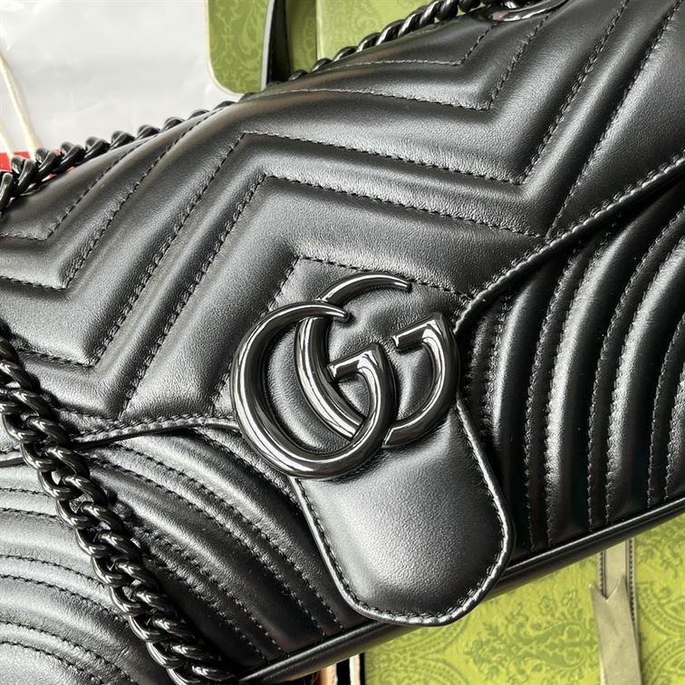 GG Marmont matelassé mini bag Black leather – GB054
