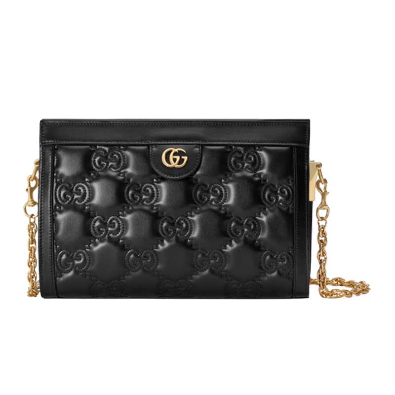 GG Matelassé leather small bag Black – GB026