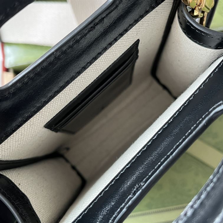 GG matelassé top handle mini bag Black – GB052