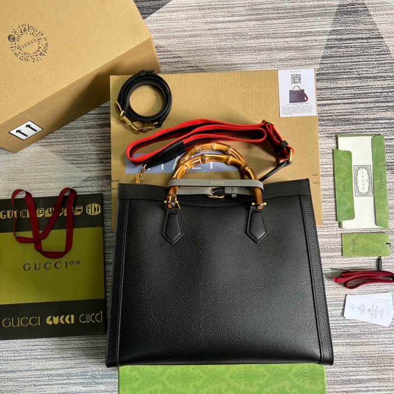 G*u*i diana medium tote bag black leather - gb042