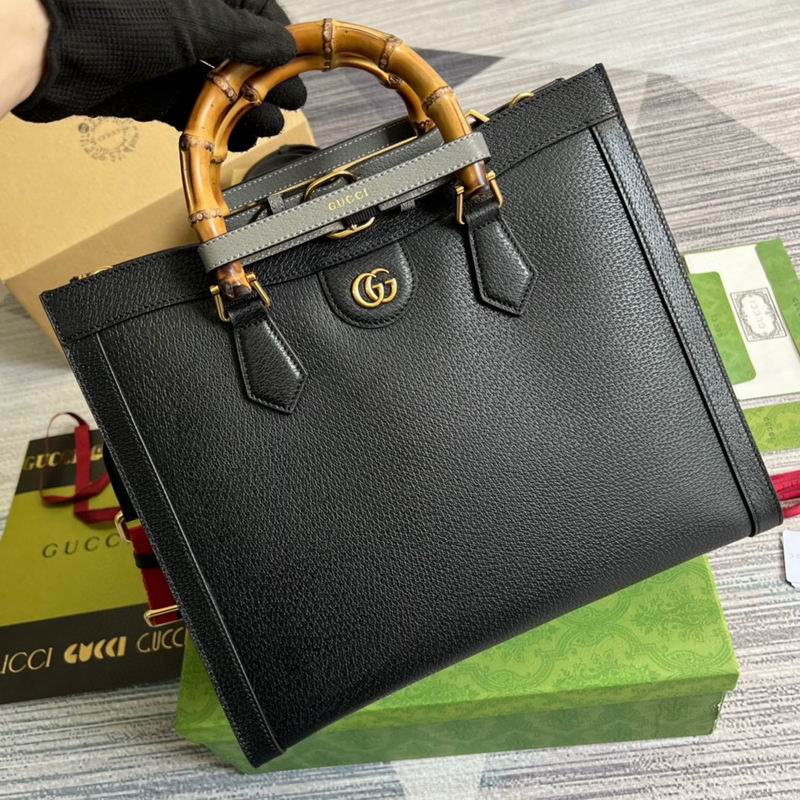 G*u*i diana medium tote bag black leather - gb042