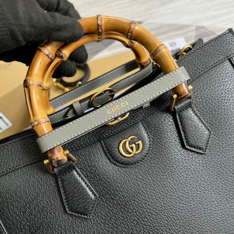 G*u*i diana medium tote bag black leather - gb042