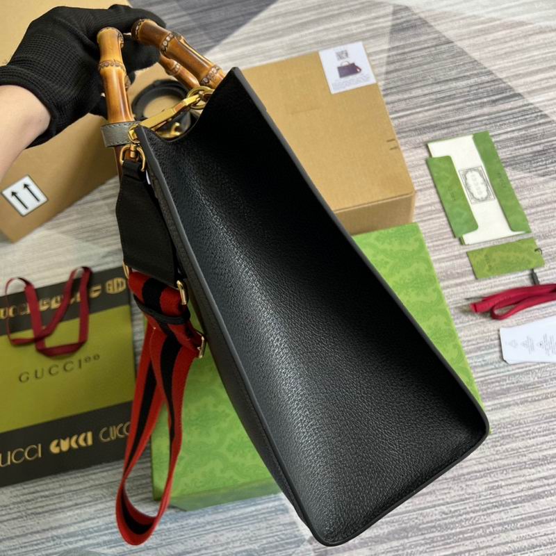 G*u*i diana medium tote bag black leather - gb042