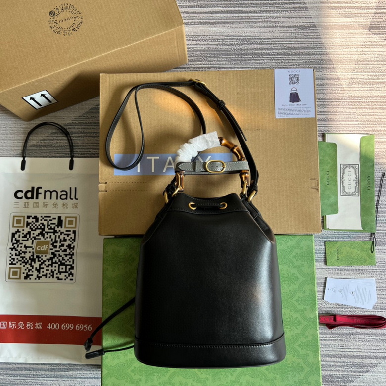 Gucci Diana mini bucket bag Black leather – GB038