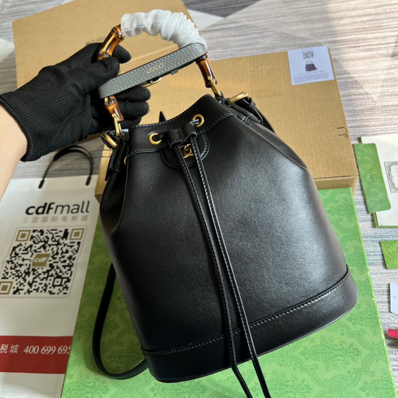 Gucci Diana mini bucket bag Black leather – GB038