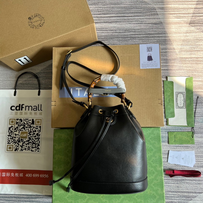 Gucci Diana mini bucket bag Black leather – GB038