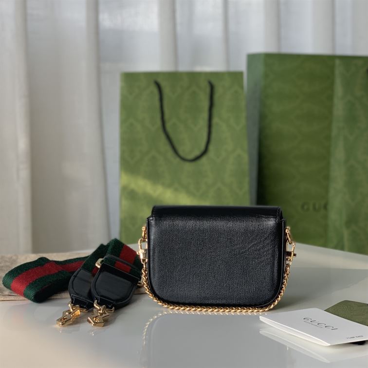 Gucci Horsebit 1955 mini bag Black leather – GB049