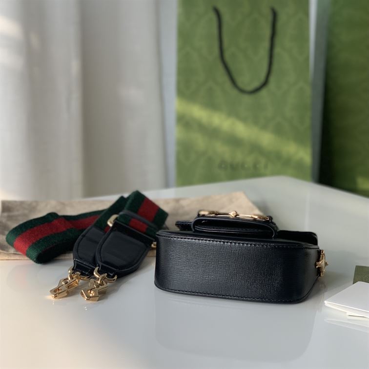 Gucci Horsebit 1955 mini bag Black leather – GB049
