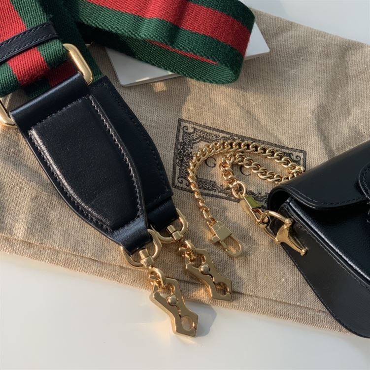 Gucci Horsebit 1955 mini bag Black leather – GB049